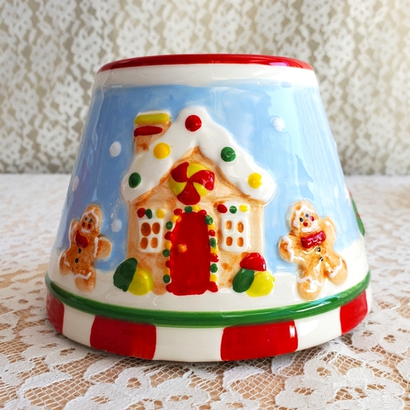 Set-Gingerbread Candle Shade AND Baked Apple Pie Candle jar New Home Interiors - Picture 4 of 13